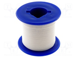 Wire; solid; OFC; 30AWG; white; FEP; 250V; 100m