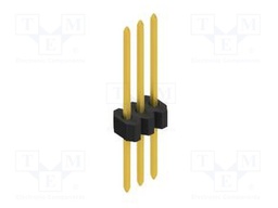 Connector: pin strips; pin header; male; PIN: 3; 1.27mm; THT; 1x3