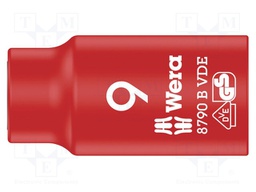 Key; hex socket,socket spanner; HEX 9mm; 3/8"; 46mm; insulated