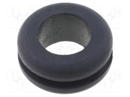 Grommet; Ømount.hole: 11mm; Øhole: 9mm; caoutchouc; -30÷90°C; black