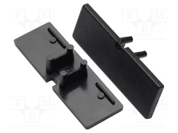 Cap for LED profiles; black; ABS; Application: BACK10