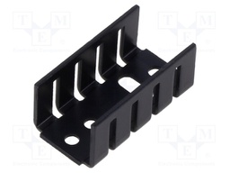 Heatsink: extruded; U; TO220; black; L: 35mm; W: 18.5mm; H: 15mm