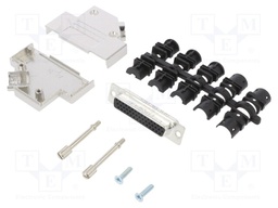 D-Sub HD; PIN: 44; female; shielded; angled 45°; soldering; UNC4-40