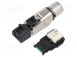 Connector: RJ45; plug; PIN: 4; Cat: 5; shielded; Layout: 8p4c; IDC