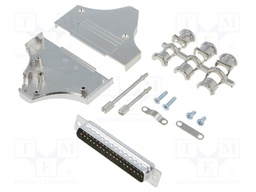 D-Sub; PIN: 37; plug; male; stamped and formed contacts; angled