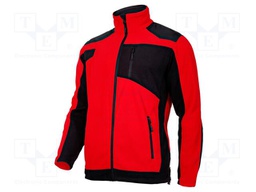 Fleece sweatshirt; Size: M; red-black; strengthened construction
