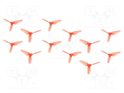 Propeller; red; Pcs: 4; Kit: 2x CW + 2x CCW; Number of blades: 3
