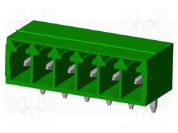 Connector: pluggable terminal block; socket; male; angled 90°