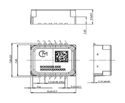 Sensor: inclinometer; ±30°/±90°; 2-axis tilt sensor; -40÷85°C