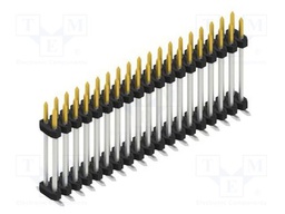 Connector: pin strips; pin header; male; PIN: 38; 2mm; SMT; 2x19