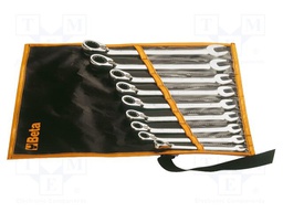 Wrench-set; rattle,combination spanner,with joint; 6pcs.