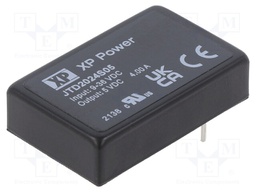 Isolated Board Mount DC/DC Converter, ITE, 1 Output, 20 W, 5 V, 4 A
