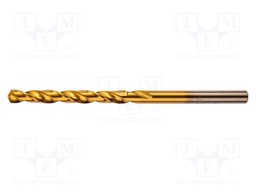 Drill bit; for metal; Ø: 3.2mm; Plating: titanium nitride