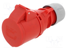 Connector: AC supply 3-phase; socket; female; 16A; 400VAC; IP44