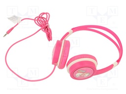 Headphones; pink; Jack 3,5mm; headphones; 1.2m; 85dB