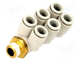 Push-in fitting; threaded,angled 90°; R 1/8"; outside; -1÷10bar