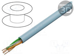 Wire; U/UTP; industrial Ethernet,outdoor; 5e; solid; Cu; 4x2x24AWG