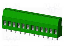 Connector: PCB terminal block; terminal; Plating: tinned; on PCBs