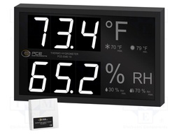 Thermo-hygrometer; 32°F÷122°F; 0÷99.9%RH; Resol: 0,1°F; 0.1%RH