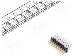 Connector: pin strips; male; PIN: 20; 2.54mm; gold-plated; SMT