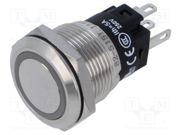 Switch: vandal resistant; Pos: 2; SPDT; 3A/240VAC; 3A/240VDC; blue