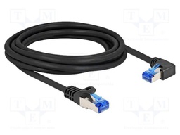 Patch cord; S/FTP; Cat: 6a; RJ45 plug,RJ45 right angled plug; 3m