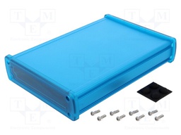 Enclosure: multipurpose; X: 146.6mm; Y: 209mm; Z: 41.6mm; blue