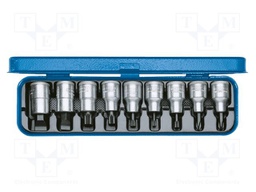 Kit: socket bits; box; Phillips,slot,XZN; Kit: socket bits; 1/2"