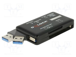 Card reader: memory; CF,M2,microSD,MMC,MS,SD,USB A plug,xD