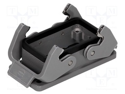 Enclosure: for Han connectors; Han; size 10B; with double latch