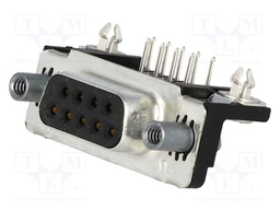 D-Sub; PIN: 9; socket; HD 20; female; angled 90°; THT; UNC4-40