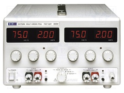 Power supply: laboratory; Channels: 2; 0÷75VDC; 0÷2A; 0÷75VDC; 0÷2A