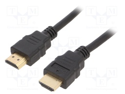 Cable; HDMI 2.0; HDMI plug,both sides; 1.8m; black; 30AWG