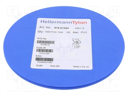 Markers for cables and wires; Label symbol: B; 1÷3mm; PVC; yellow
