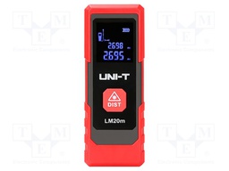 Distance meter; LCD 1,2"; 0,2÷20m; Meas.accur: ±2mm; Resol: 0,001m