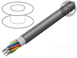 Wire; Alpha Essential C&C; 2x14AWG; unshielded; PVC; dark grey