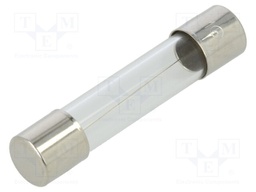 Fuse: fuse; 1.5A; 250VAC; glass; 6.35x31.8mm; brass; bulk