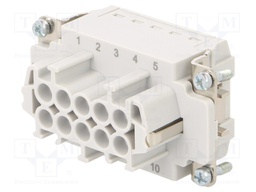 Connector: rectangular; female; EPIC H-BE; PIN: 10; 10+PE; 16A; 500V