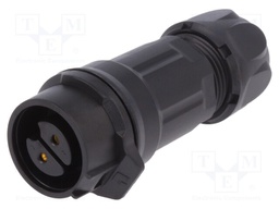 Plug; Connector: circular; size 16; 02; female; PIN: 2; for latch