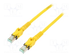 Patch cord; S/FTP; 6a; stranded; Cu; PUR; yellow; 3m; halogen free