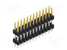 Connector: pin strips; pin header; male; PIN: 24; 2.54mm; THT; 2x12