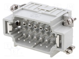 Connector: HDC; male; CDS; PIN: 18; 18+PE; size 57.27; 10A; 400V