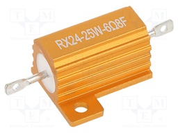 Resistor: wire-wound; with heatsink; 6.8Ω; 25W; ±1%; 50ppm/°C