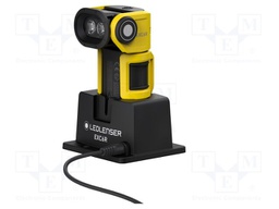 Torch: LED; 10h; 300lm; yellow-black; IP68; 4600-5400K; angular