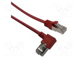 Patch cord; F/UTP; Cat: 6; RJ45 plug,RJ45 right angled plug; Cu