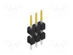 Connector: pin strips; pin header; male; PIN: 3; 2.54mm; THT; 1x3