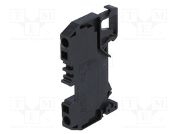Splice terminal: rail; 0.08÷2.5mm2; ways: 1; terminals: 2; black