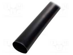Heat shrink sleeve; glued; 3: 1; 63mm; L: 1200mm; black; RMW