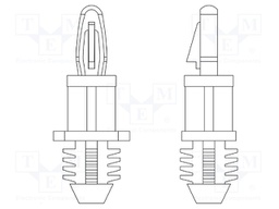 PCB distance; polyamide 66; L: 4.8mm; Colour: natural; UL94V-2