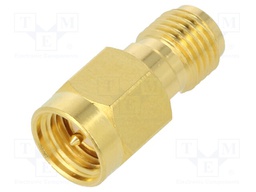Coupler; SMA male,SMA female; straight; 50Ω; teflon; gold-plated